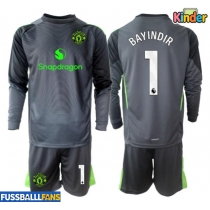 Manchester United Altay Bayindir #1 Torwart Auswärts Trikotsatz Kinder 2025-26 Langarm (+ Kurze Hosen)